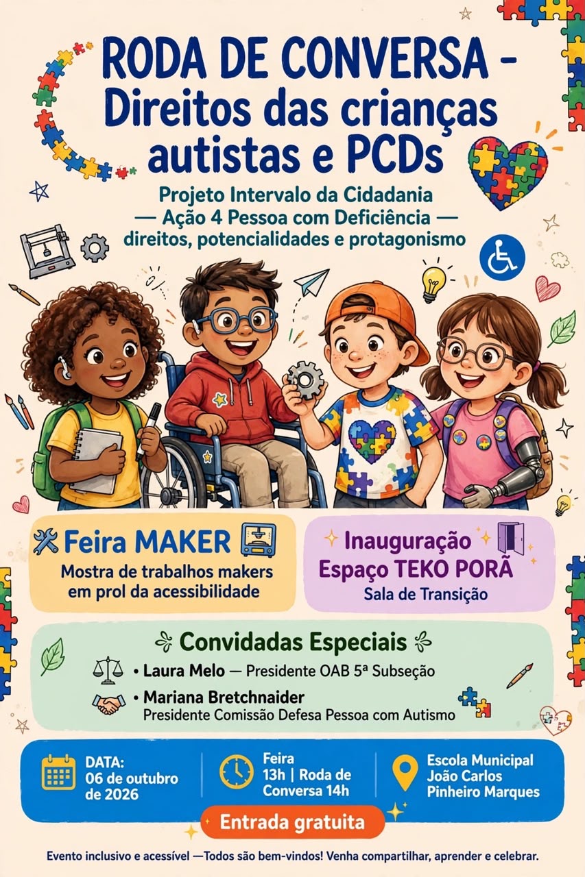 Ponta Porã terá Roda de Conversa “Direitos das Crianças Autistas e PCDs”